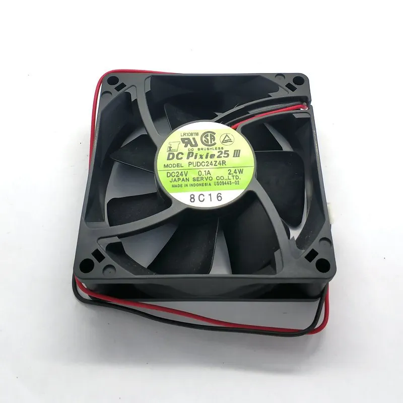 PUDC24Z4R DC Pixie25 Servo DC24V 0.10A 2.4W 2Lines Inverter Cooling Fan PUDC24Z4R DC Pixie25 Servo DC24V 0.10A 2.4W 2Lines Inverter Cooling Fan