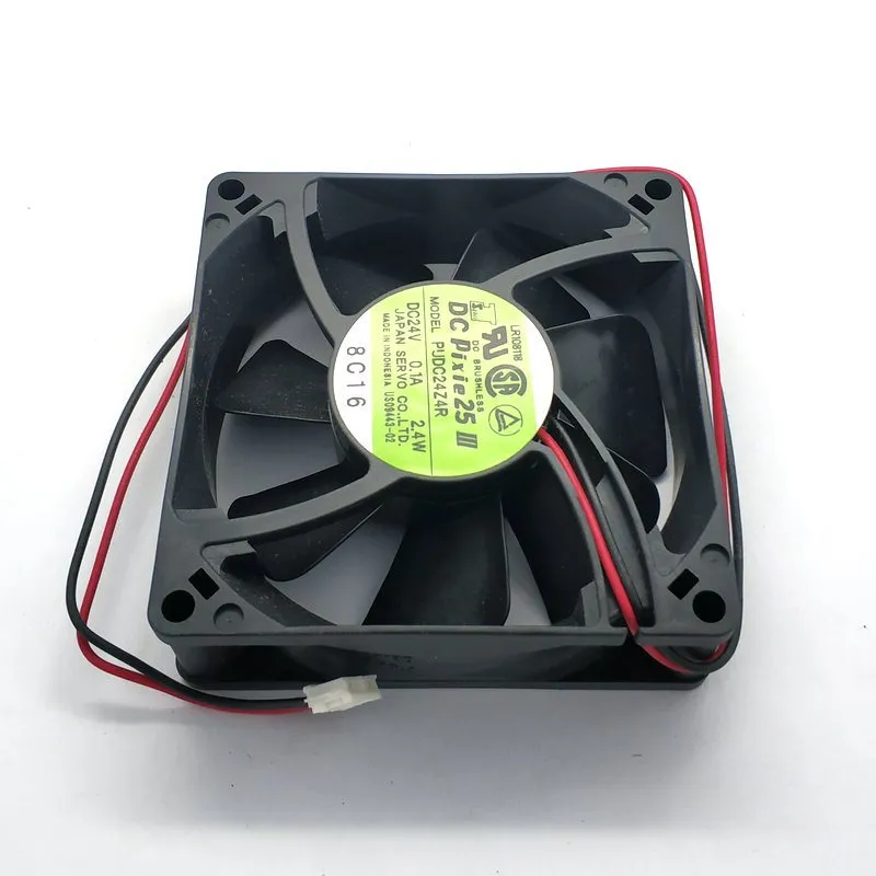 PUDC24Z4R DC Pixie25 Servo DC24V 0.10A 2.4W 2Lines Inverter Cooling Fan PUDC24Z4R DC Pixie25 Servo DC24V 0.10A 2.4W 2Lines Inverter Cooling Fan