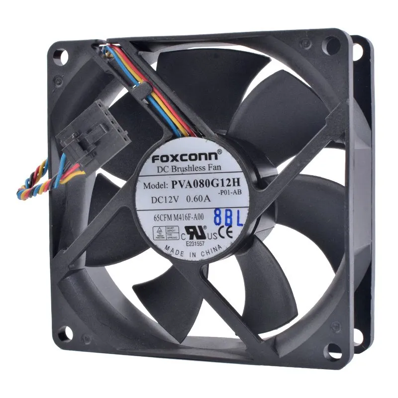 Foxconn PVA080G12H DC12V 0.60A server cooling fan Foxconn PVA080G12H DC12V 0.60A server cooling fan