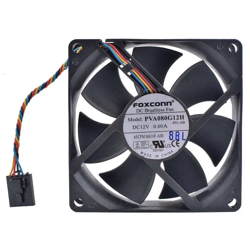 Foxconn PVA080G12H DC12V 0.60A server cooling fan Foxconn PVA080G12H DC12V 0.60A server cooling fan