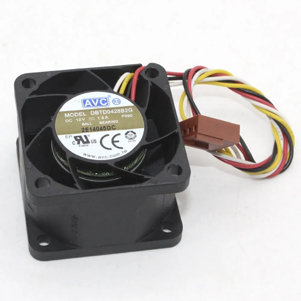 AVC DBTD0428B2G DC12V 1.50A 4-wires server inverter cooling fan AVC DBTD0428B2G DC12V 1.50A 4-wires server inverter cooling fan