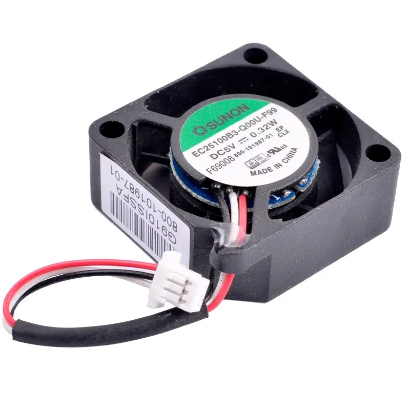Sunon EC25100B3-Q00U-F99 DC5V 0.32W 3lines quiet small cooling fan Sunon EC25100B3-Q00U-F99 DC5V 0.32W 3lines quiet small cooling fan