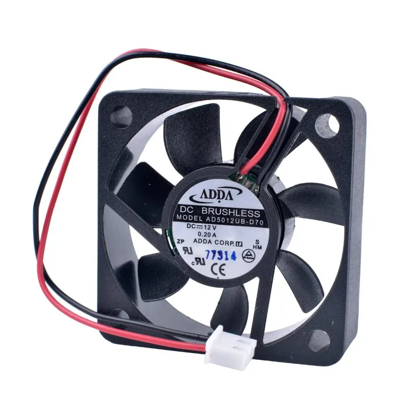 ADDA AD5012UB-D70 DC12V 0.2A double ball bearing cooling fan ADDA AD5012UB-D70 DC12V 0.2A double ball bearing cooling fan