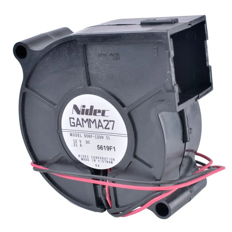 Nidec D06F-12SH DC 12V 0.21A 2-wire centrifugal turbine blower fan Nidec D06F-12SH DC 12V 0.21A 2-wire centrifugal turbine blower fan
