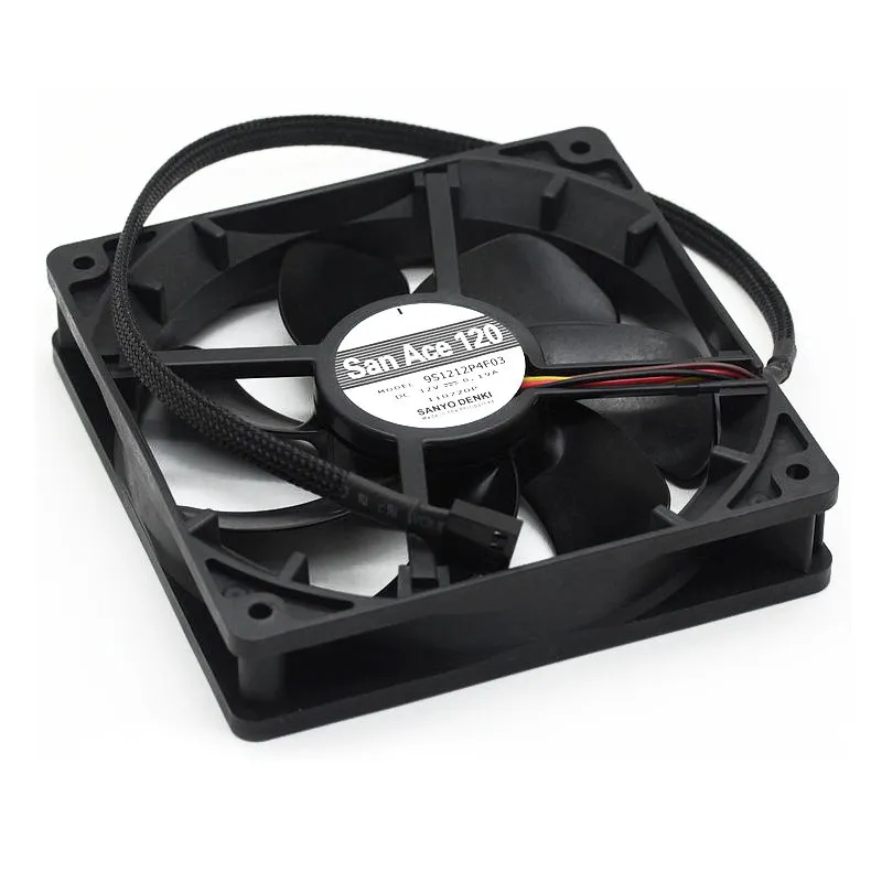 Sanyo 9S1212P4F03 DC12V 0.19A 4-pin PWM temperature controlled mute fan Sanyo 9S1212P4F03 DC12V 0.19A 4-pin PWM temperature controlled mute fan