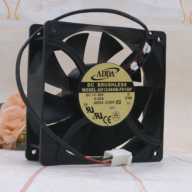 ADDA AD1248HB-F91GP DC48V 0.52A 12CM cooling fan ADDA AD1248HB-F91GP DC48V 0.52A 12CM cooling fan