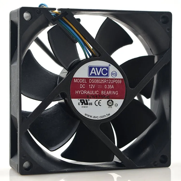 AVC DS08025R12UP059 12V 0.35A 8CM 4-wires PWM cooling fan AVC DS08025R12UP059 12V 0.35A 8CM 4-wires PWM cooling fan