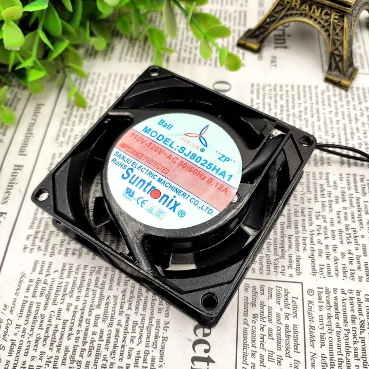 Suntronix SJ8025HA1 110V 120V 0.14A ball bearing cooling fan Suntronix SJ8025HA1 110V 120V 0.14A ball bearing cooling fan