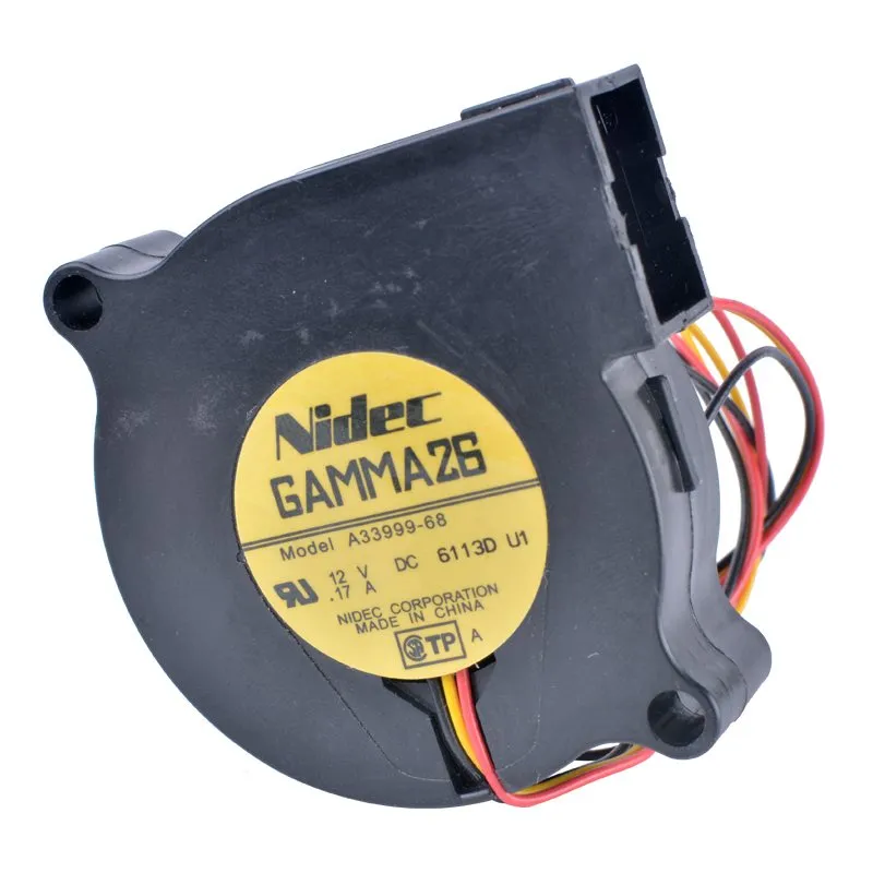 Nidec A33999-68 DC12V 0.17A 3-wire centrifugal cooling fan Nidec A33999-68 DC12V 0.17A 3-wire centrifugal cooling fan