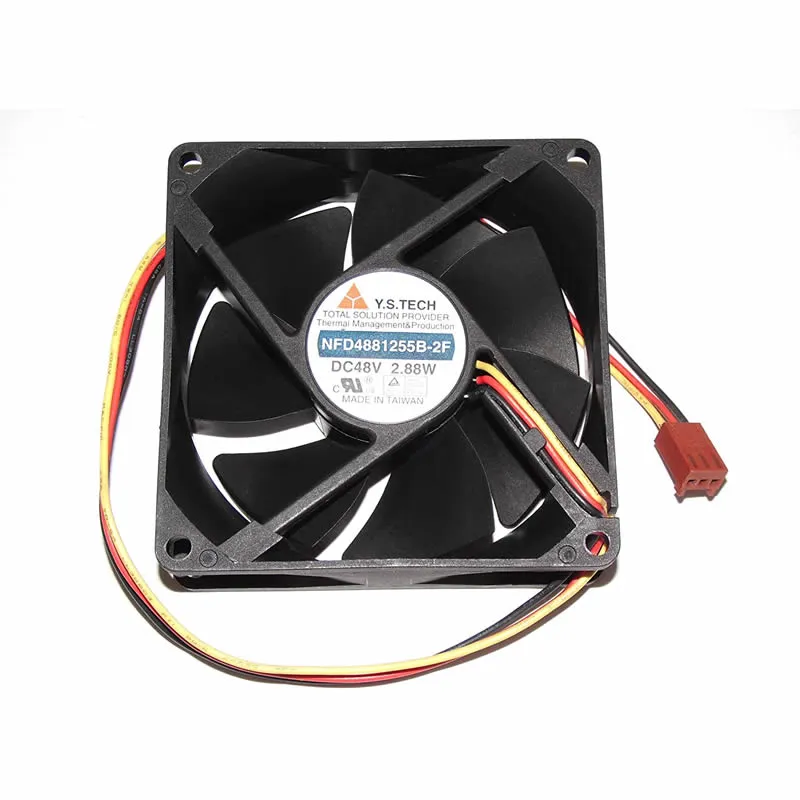 Y.S.TECH NFD4881255B-2F DC 48V 2.88W 3-wire Cooling Fan Y.S.TECH NFD4881255B-2F DC 48V 2.88W 3-wire Cooling Fan