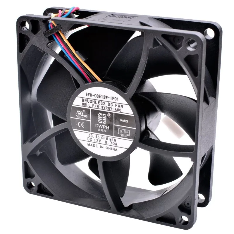 EFH-08E12W-IP01 3VRGY-A00 80mm DC12V 0.70A fan EFH-08E12W-IP01 3VRGY-A00 80mm DC12V 0.70A fan