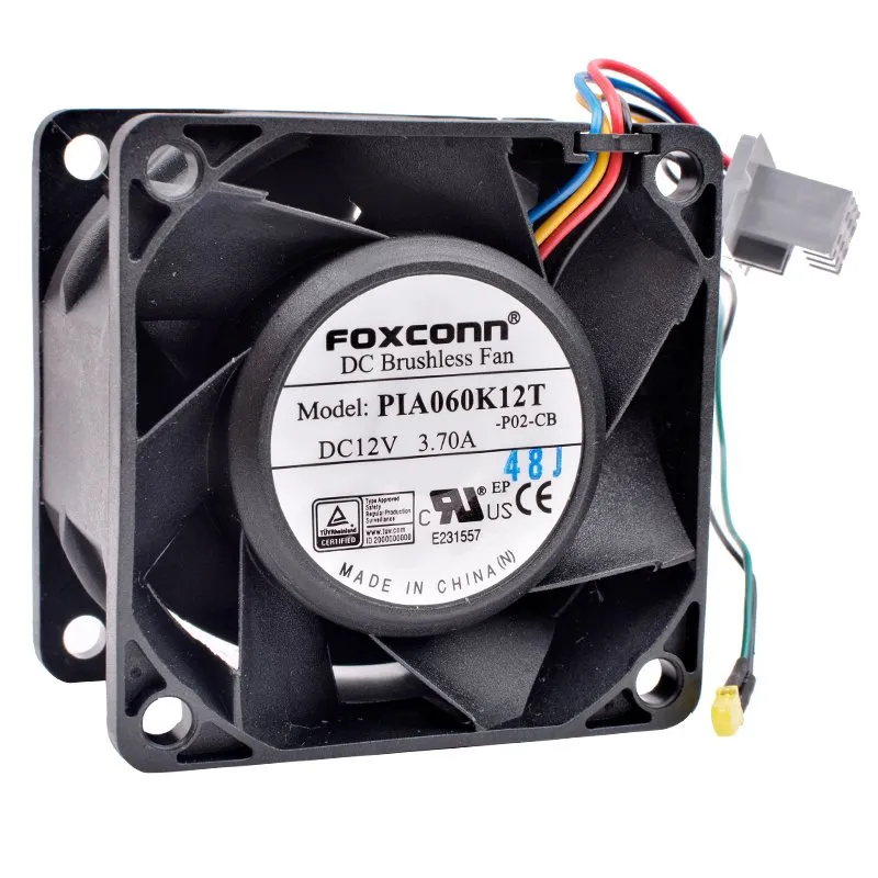 PIA060K12T FOXCONN DC12V 3.70A cooling fan PIA060K12T FOXCONN DC12V 3.70A cooling fan