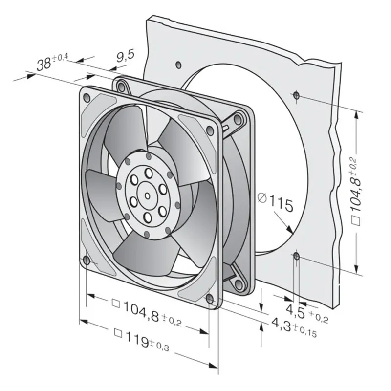 4600Z ebmpapst AC axial compact fan 4600Z ebmpapst AC axial compact fan