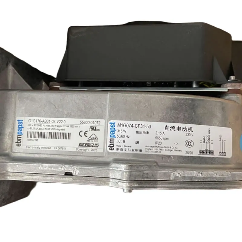 G1G170-AB31-03 ebmpapst M1G074-CF31-53 230V fan G1G170-AB31-03 ebmpapst M1G074-CF31-53 230V fan