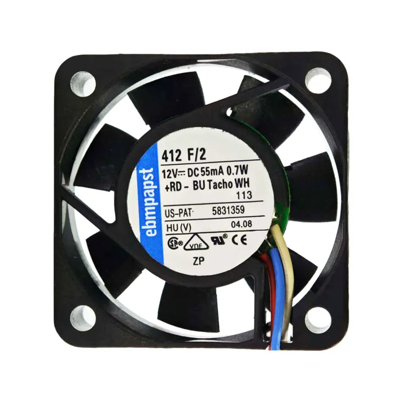 412F/2 ebmpapst 12V 55mA 4010 DC Axial Fan 412F/2 ebmpapst 12V 55mA 4010 DC Axial Fan