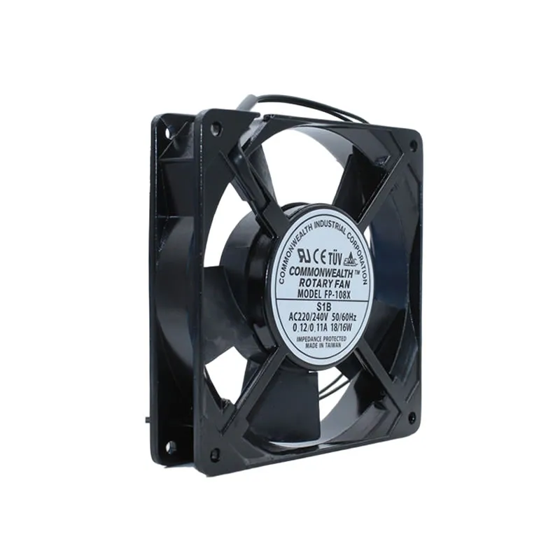 FP-108X-S1B Commonwealth 230V AC Axial Fan 120x120x25mm FP-108X-S1B Commonwealth 230V AC Axial Fan 120x120x25mm