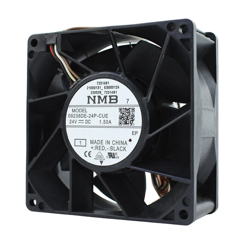 09238DE-24P-CUE NMB 24V 92x92x38mm IP68 DC Axial Fan 09238DE-24P-CUE NMB 24V 92x92x38mm IP68 DC Axial Fan