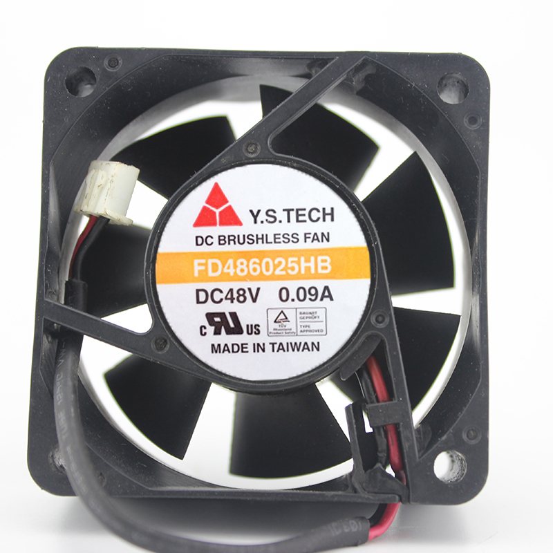 Y.S.TECH FD486025HB 0.09A DC48V Double Ball Bearing fan