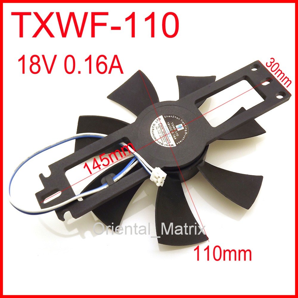 DC BRUSHLESS FAN TXWF-110 18V 0.16A  Induction Cooker Cooling Fan 2Pin