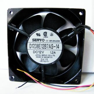 SERVO D1238E12B7AS-14 DC12V 1.2A three-wire metal frame fan