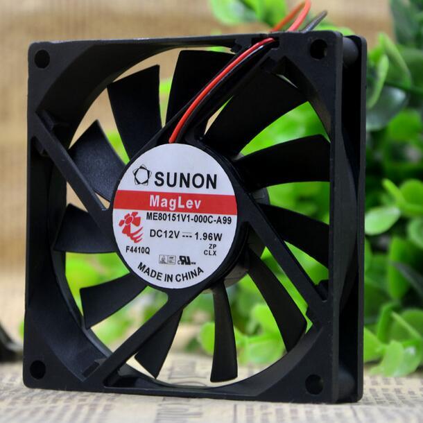 SUNON ME80151V1-000C-A99 DC12V 1.96W 2-line Ultra Thin Mute Radiator Cooling Fan