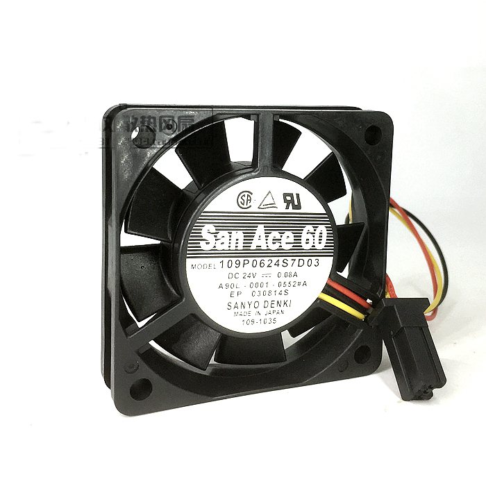 Sanyo 109P0624S7D03 24V 0.08A axial cooling fan