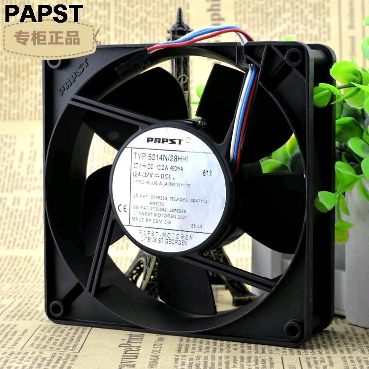 PAPST TYP 5214N/28HHI 27V 12.2W 450mA  127mm axial fan