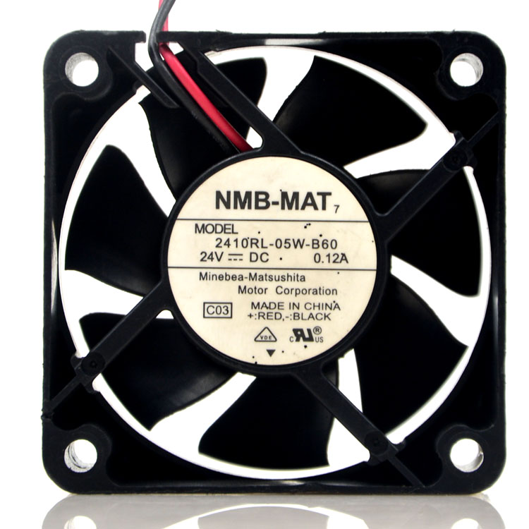 NMB 2410RL-05W-B60 6025 24V 0.12A 6cm inverter fan