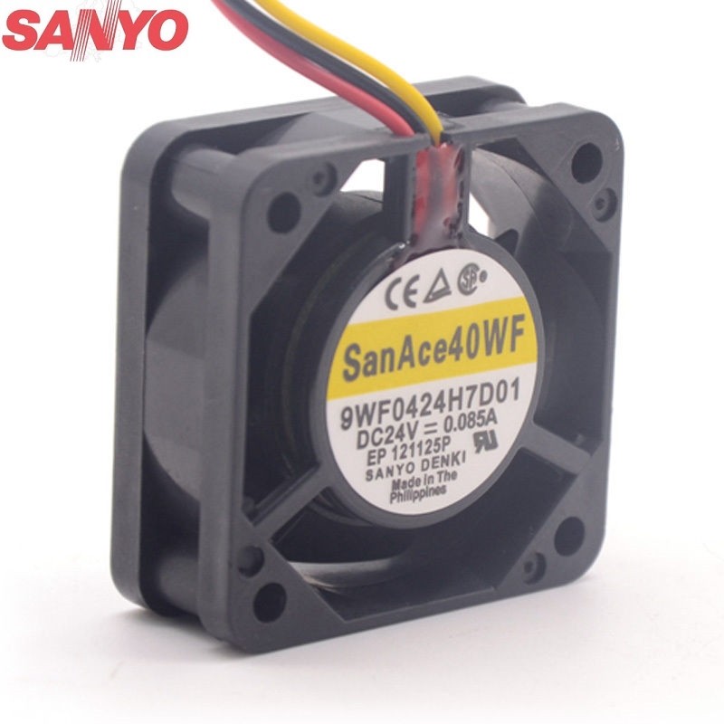 Sanyo 9WF0424H7D01 40mm 24V 0.085A waterproof server inverter cooling fan