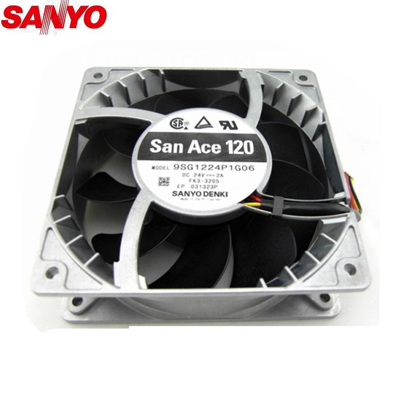 SANYO 9SG1224P1G06 24V 2.0A 6000RPM 260CFM cooling fan