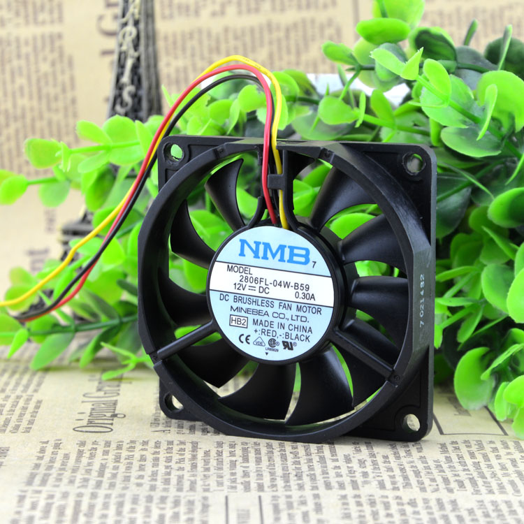 NMB 2806FL-04W-B59 12V 0.3A 3Wire Server Cooling Fan