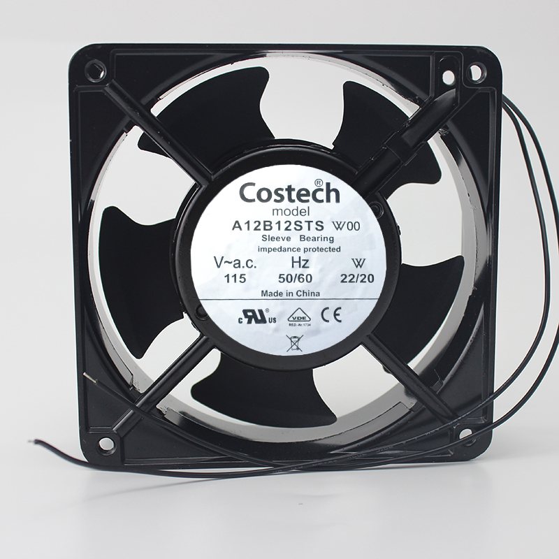 Costech A12B12STS W00 12CM 115V 22/20W Cooling Fan