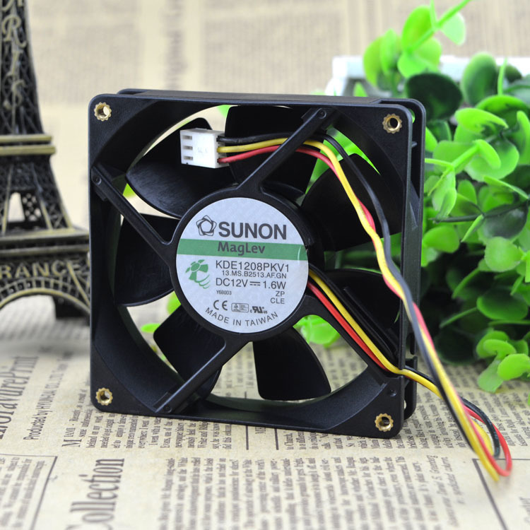 SUNON KDE1208PKV1 DC12V 1.6W 3-Wire cooling Fan