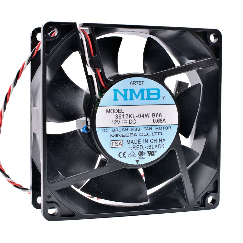 NMB 3612KL-04W-B66 12VDC 0.68A Double ball cooling fan