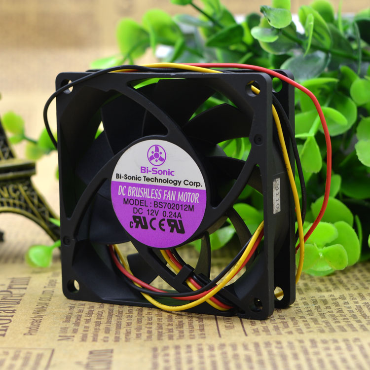 Bi-Sonic BS702012M  7CM silence 3 wire cooling fan