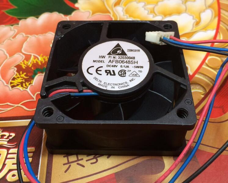 Delta AFB0648SH 6025 6cm DC 48V 0.12A 6CM 60*60*25MM 3-wire Switch Cooling Fan
