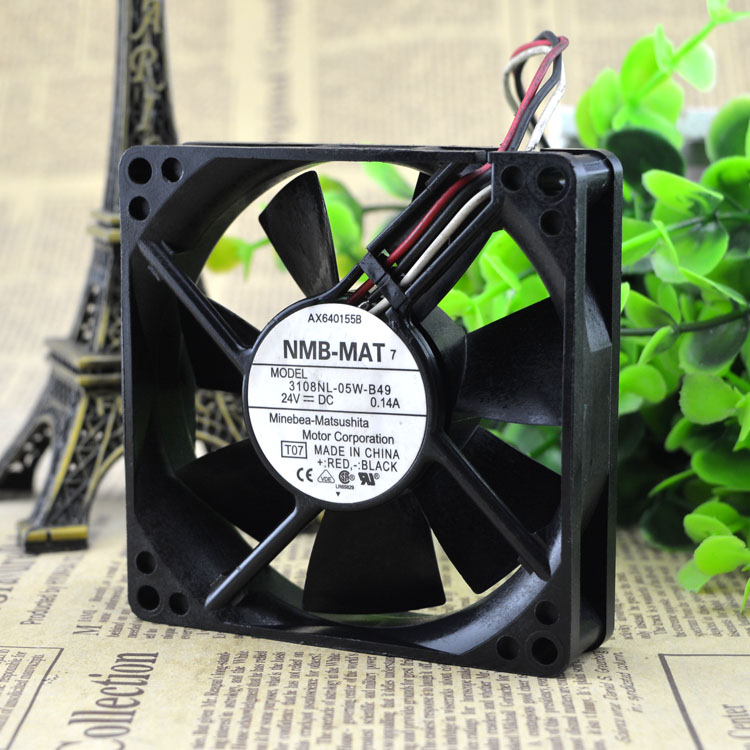 NMB 3108-05w–B49 DC24v 0.14 A 3line detection alarm inverter fan