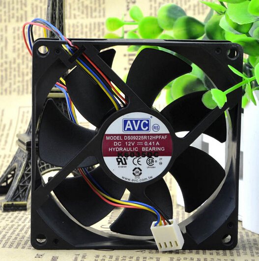 AVC DS09225R12HPFAF 12V 0.41A 4 wire PWM CPU cooling chassis fan