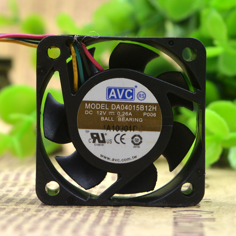 AVC DA04015B12H  12V 0.26A 4-wire PWM temperature control cooling fan