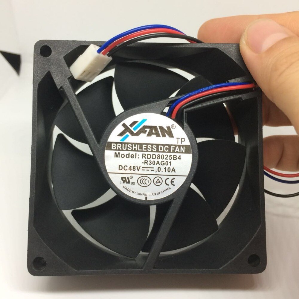 XFAN RDD8025B4 DC48V 0.10A 3line 8CM cooling fan