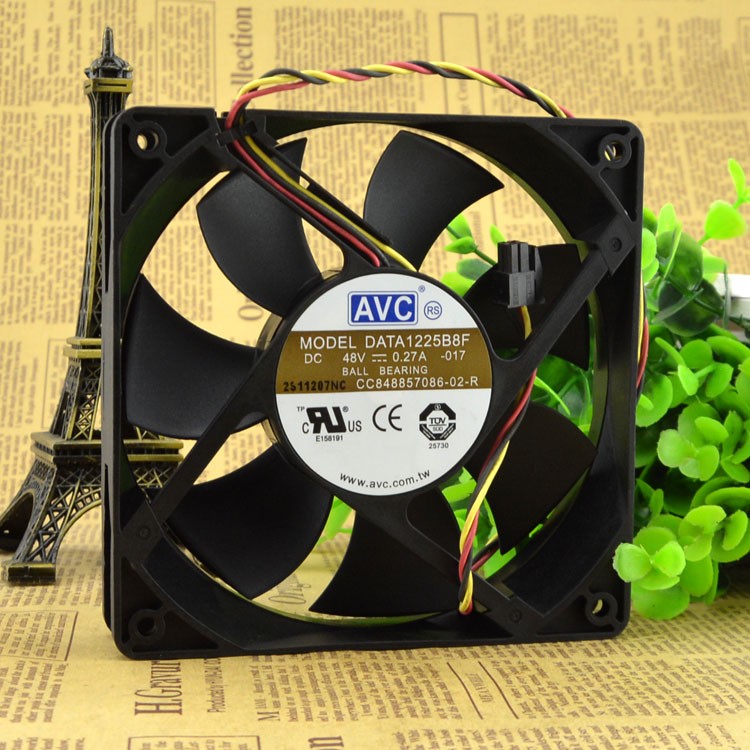 AVC DATA1225B8F DC48v 0.27A 12CM  3line switch fan