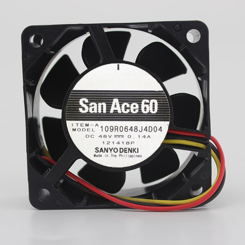 Sanyo 109R0648J4D04 DC 48V 0.14A axial cooling fan