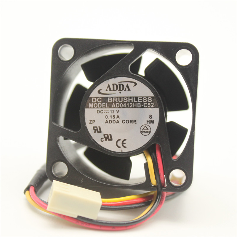 Adda AD0412HB-C52 DC12V 0.15A Inverter Server Double Ball  3-Wires Cooling fan