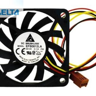 Delta EFB0612LA DC12V 13.5CFM 3Wire 60mm server inverter axial cooler cooling Fan