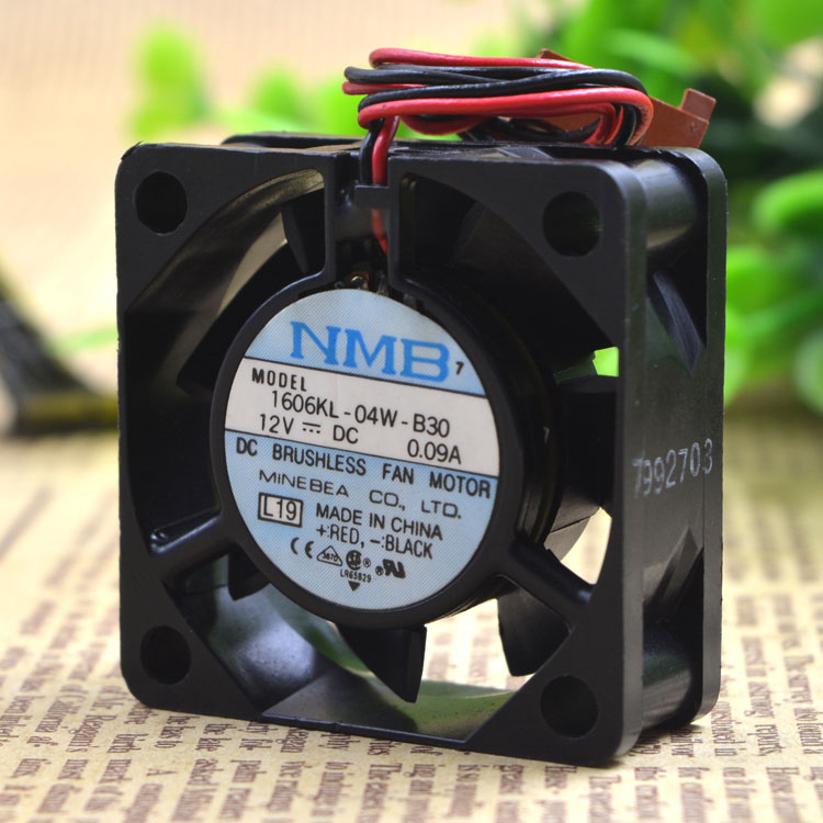 NMB 1606KL-04W-B30 DC12V 0.09A 3-pin connector 70mm Server Square fan