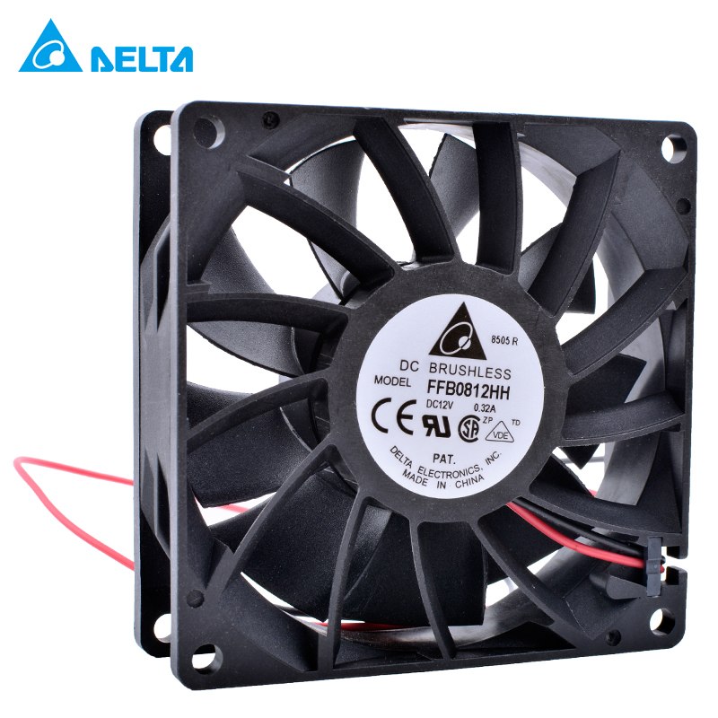 DELTA FFB0812HH DC12V 0.32A Double ball bearing cooling fan