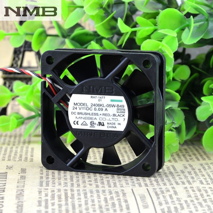 NMB 2406KL-05W-B49 6015 60mm DC 24V 0.09A 6CM cm alarm inverter fan