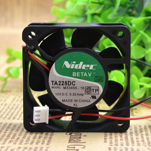 NIDEC TA225DC M33455-16 12V 0.22A 2-wire double ball fan