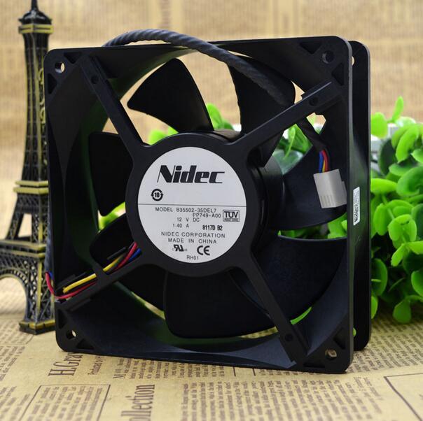 NIDEC B35502-35DEL7 PP749-A00 DC12V 1.40A  4-Lines cooling fan