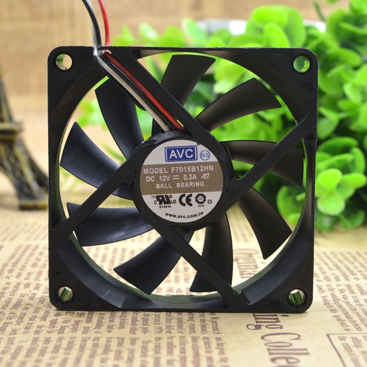 AVC F7015B12HN DC12V 0.3A ball bearing 3-wire fan